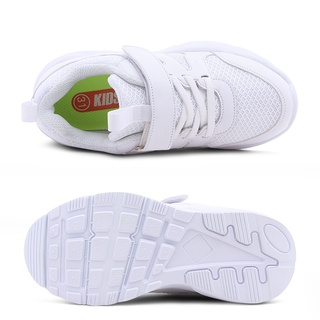 Sneakers Children's White Shoes Boy Shoes2021Spring and Autumn Mesh Breathable Middle and Big Chil
