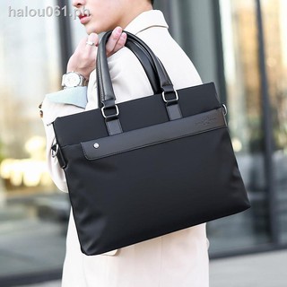 ready stock♟☸﹊Briefcase men s shoulder messenger business handbag large capacity laptop bag casual fashion men s bag