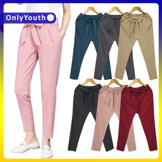 OnlyYouth Women Crepe Fabric Candy Pants (free size)