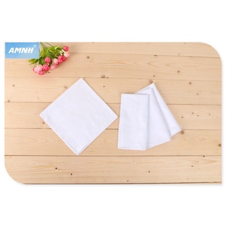 【top】 12 PCS Plain White Handkerchiefs (42*42cm)