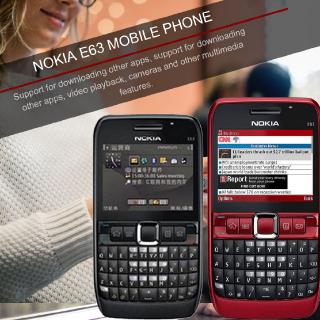 ★★★ COD Nokia E63 Mobile Phone Enlish Or Russian Rus Keypad For Old Student Original Keypad nokia basic phone Bar QWERTY Cell Phone