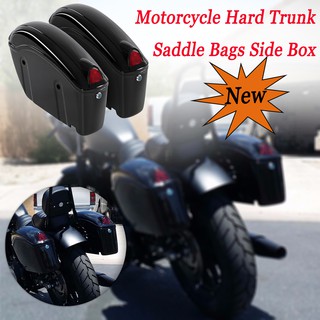 ♥High Quality♥ Motorcycle Hard Trunk Saddlebags Saddle Bags Side Box For Cruiser