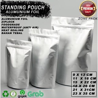 Standing Pouch full Aluminum Foil Thick I Coffee Packaging Snack I Ziplock Paper Packaging