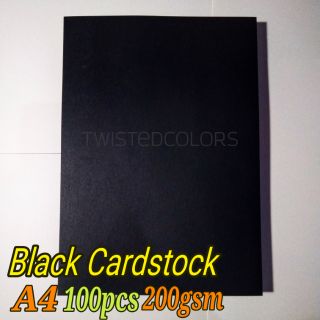 BLACK CARDSTOCK A4 Scrapbook Card Black Paper Diy