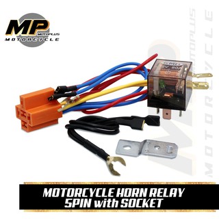 【Ready Stock】❂♨MOTOPLUS KMN LOUD HORN AND HI VOLTAGE 5 PIN RELAY UNIVERSAL/ MINI DRIVING LIGHT RELAY