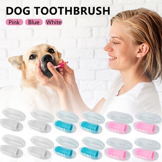 Pet Finger Toothbrush Dog Toothbrush Silicone Oral Cleaning Dental Cleaning Dog Pet (2)