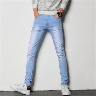 1447# Men's jeans comfortable stretch shinny fashion casual trend Korean cod
