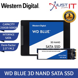 WD Blue 2.5" Sata SSD/M.2 2280 SSD (250GB/500GB/1TB)
