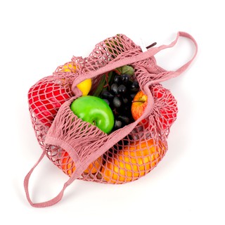 portable Cotton fruit net bag supermarket shopping net bag (3)