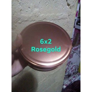 Tin Can 6x2 round Rose gold