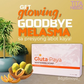 Gluta Paya Whitening Soap Effective Glutathione Collagen Papaya Extract for Pimple Scars Melasma/Pek