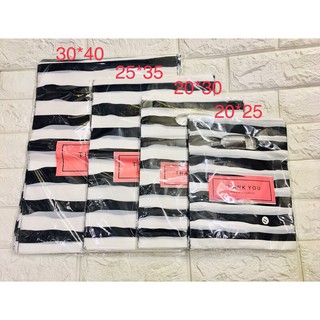 Thank You Stripes Printed Plastic Bags 100pcs Per Pack Best Selling Printed Plastic Bag