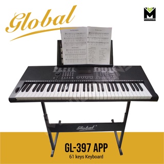 Global GL-397 App 61 keys keyboard w touch responds, built in mp3 player w lightning keys