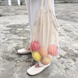Mesh Bag String Shopping Bag Long Strap Handbag Reusable Fruit Storage Handbag Totes Net Bag [DELT]