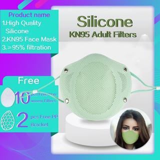 Mask Adult Silicone PM2.5 Mouth Nose Disconnect-type Mask Anti-dust Masks Replaceable Filter Mask Oversize Shield Sunglasses Mirror Sunshade Sunglasses Outdoor Windproof Sunscreen Mask TTDUO
