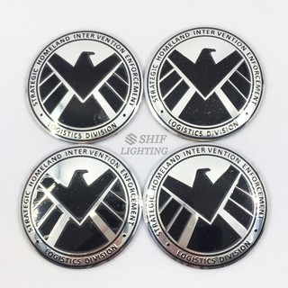 56mm S.H.I.E.L.D Shield Wheel Hub Caps Emblem Marvel Hero