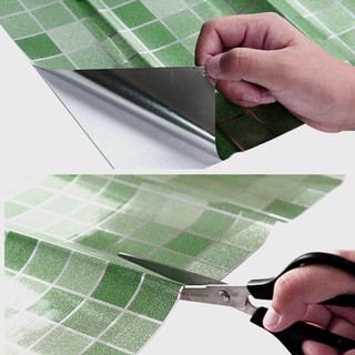 Kitchen Bathroom Self-adhesive Wall paper Waterproof Foil Stickers Anti-oil Wrap (6)