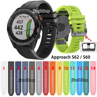 Silicone Strap QuickFit Watch Band For Garmin Approach S62 S60