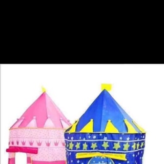 Kiddie castle tent comes in pink and blue color