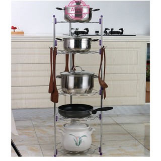 Layer Home Kitchen Pans Pots Storage Rack Durable kitchen rack