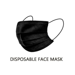 COD Black Face Mask 3ply 50pcs with Box