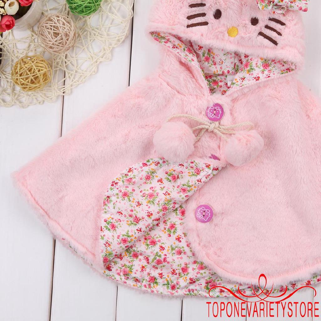 YPA-2018 Lovely Newborn Baby Girls Thick Coat Hooded Cloak
