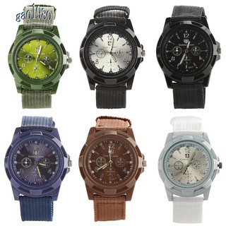 GAO_Men's Fashion Military Army Style Nylon Band Sports Analog Quartz Wrist Watch