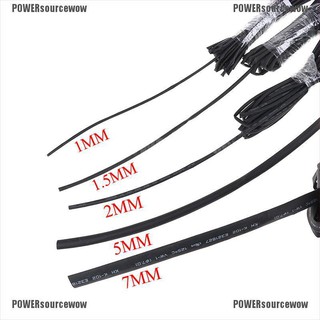 1mm/1.5mm/2mm/5mm/7mm length 5m heat shrink tubing shrinkable tube wire wrap
