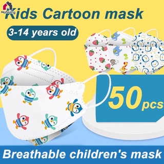 face mask kf94mask☃✖50PCS KF94 Cute cartoon pattern 4 layers KN95 face mask for kids 3D protective