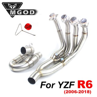 YZF-R6 R6 2006-2018 Motorcycle Modified Exhaust Muffler Front Header System Escape Moto Full Link Pipe For Yamaha YZF R6 06-18