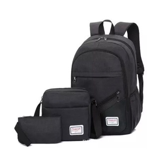 Laptop Backpacks♧☒JY BAG SHOP 3 in 1 Men Backpack set Travel Backpack Laptop Bag Unisex Backpack
