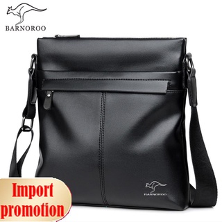 ▤✖Kangaroo new men s bag shoulder messenger casual business fashion soft leather vertical briefcase