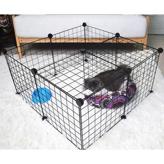 ❉✑ Dog Cage Stackable Pet Cat Rabbit Cage DIY Pet Metal Wire Kennel Extendable Pet Fence (6)