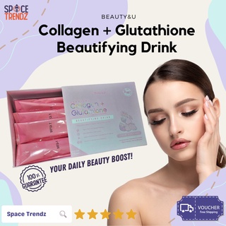 [Space Trendz] BEAUTY & U Premium Collagen + Glutathione Drink (20g x 14 sachets) (1 BOX)