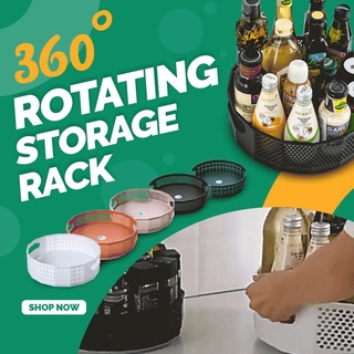 360° Rotating Spice Rack Organizer Seasoning Holder Kitchen Storage Tray Home Supplies for Bathroom