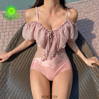[mingyuan] New ladies one-piece lace sexy swimsuit
