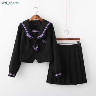 End Shadow Orthodox JK Uniform Preppy Style Middle Student School Class Sailor Suit Spring A