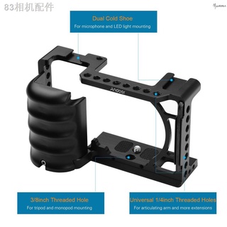 ♨✹۩【Ready Stock】Andeor Video Camera Cage Rig Cold Shoe Mount Universal 1/4 3/8 Threaded Holes with W