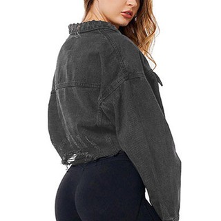 ♥ingramgogo♥ Women Long Sleeve Denim Short Ladies Casual Jacket Outwear Jeans Over (7)