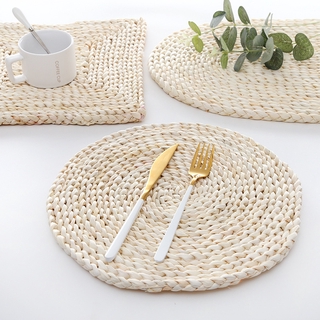 Sweet simple natural corn straw meal mat shooting props decorative thickened insulation coasters