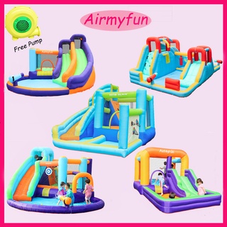 Airmyfun Inflatable slide for kids Inflatable castle Chirledren's playground Large slide for kids