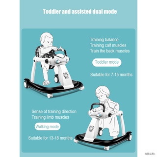 ✐۩KIDONE baby walker, anti-O-leg, multi-function, adjustable height, suitable for 6 months to 2 yea