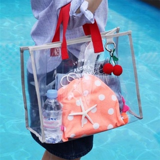 Fashion Women Shoulder Bags Beach Transparent Handbag Lady Clear Jelly Travel Handbags Luxury