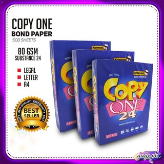 giftCopy One Bond Paper 70GSM 80GSM Substance 20 (500 sheets per ream) || A4, Short, Long