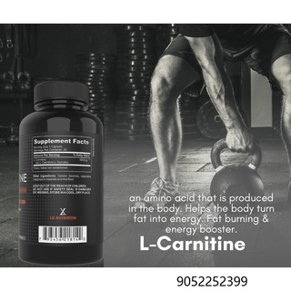 L-Carnitine - Carnitine Amino Acid Natural Fat Burner Boost Your Metabolism & Increase Workout Perfo