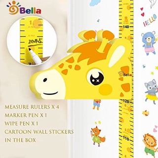 3D Wallpaper Giraffe Height Animals Removable Sticker baby Height Measurement Chart ruler decorate (1)
