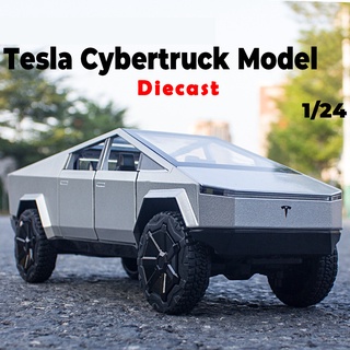 1:24 Tesla Cybertruck Pickup trucks diecast Car Model Alloy Diecast Toy Vehicle Auto Truck