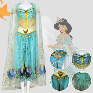 Cos Clothing Jasmine Princess Costume Cosplay Costume Adult Costume Dress Child