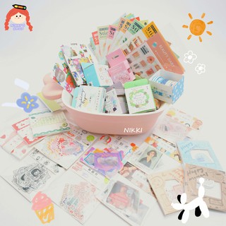 NIKKI Random Cute Stickers Tapes Memo Decoration Journal Diary Stationery
