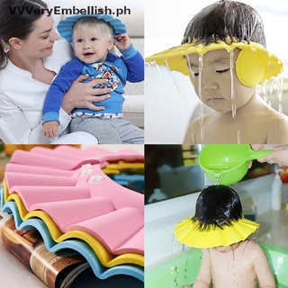 【VVVeryEmbellish】 3 Colors New Adjustable Baby Kids Shampoo Bath Bathing Shower Cap Hat [PH]
